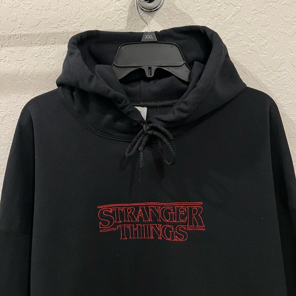 Stranger Things Black embroidered hoodie - Picture 3 of 4